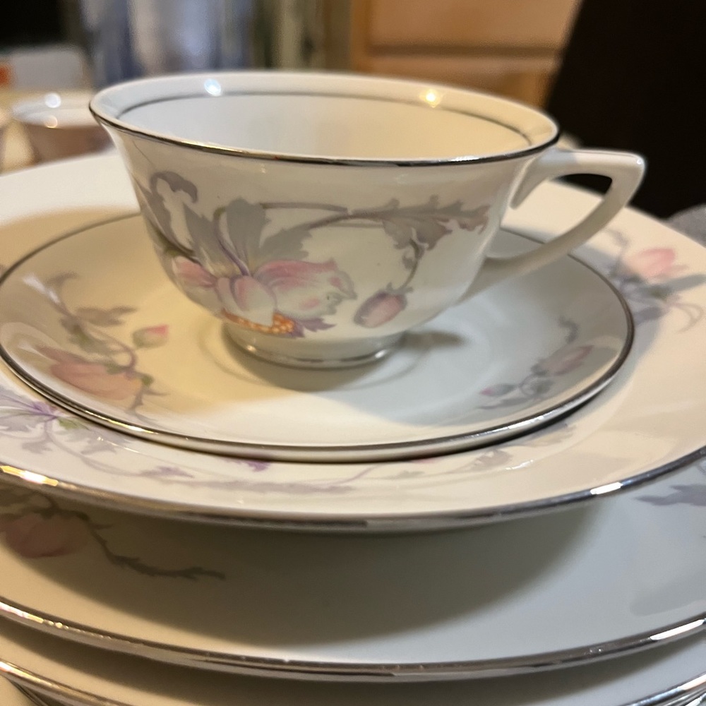 Vintage  Warwick cup & saucer set of 8